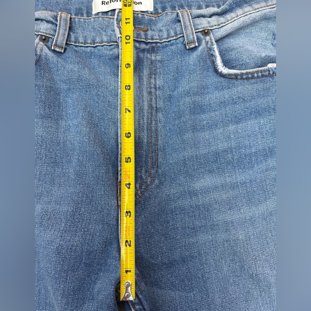 Reformation The Julia High Rise Cigarette Jean in Wash Antigua Denim Size 30 - Picture 3 of 7